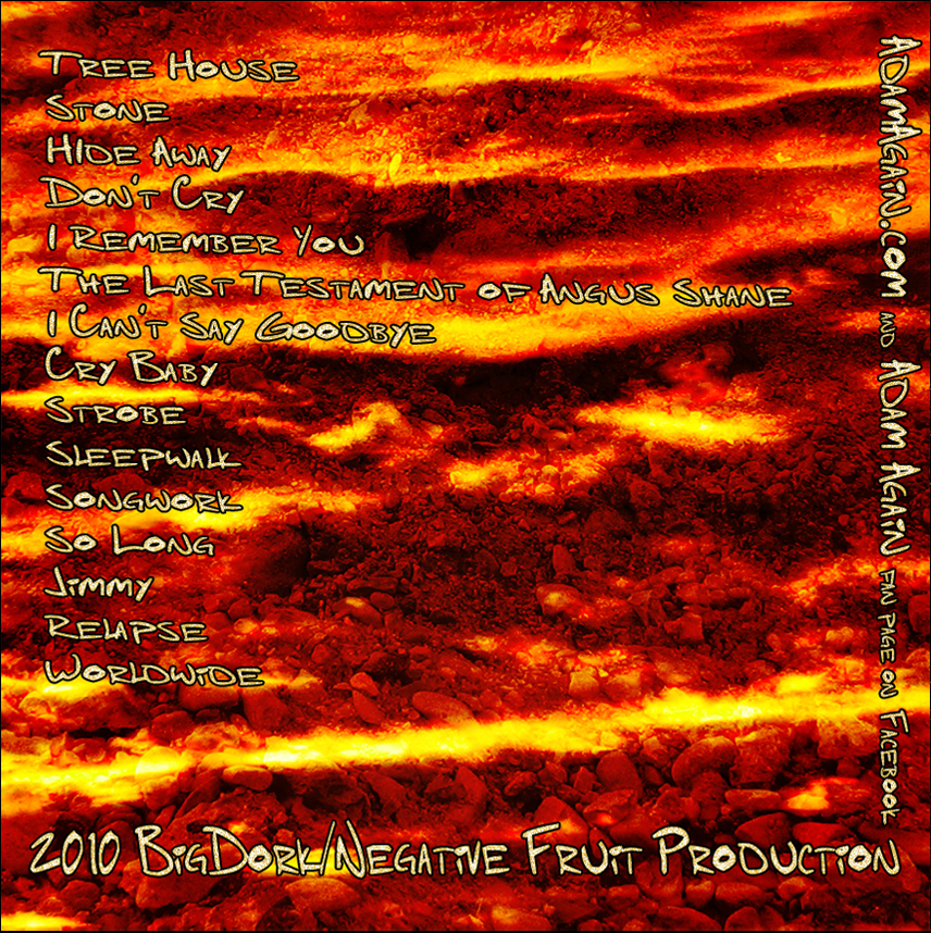 Various Artists - Gene Eugene Adam Again: Ten Years Gone, A Fan Tribute (Negative Fruit 2010) CD Back